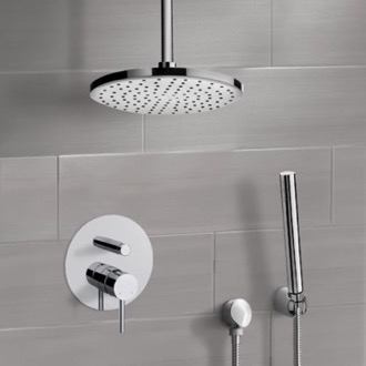 Shower Faucet Ceiling Rain Shower System with Handheld, Rain Shower Head, Shower Faucet Set Remer SFH65
